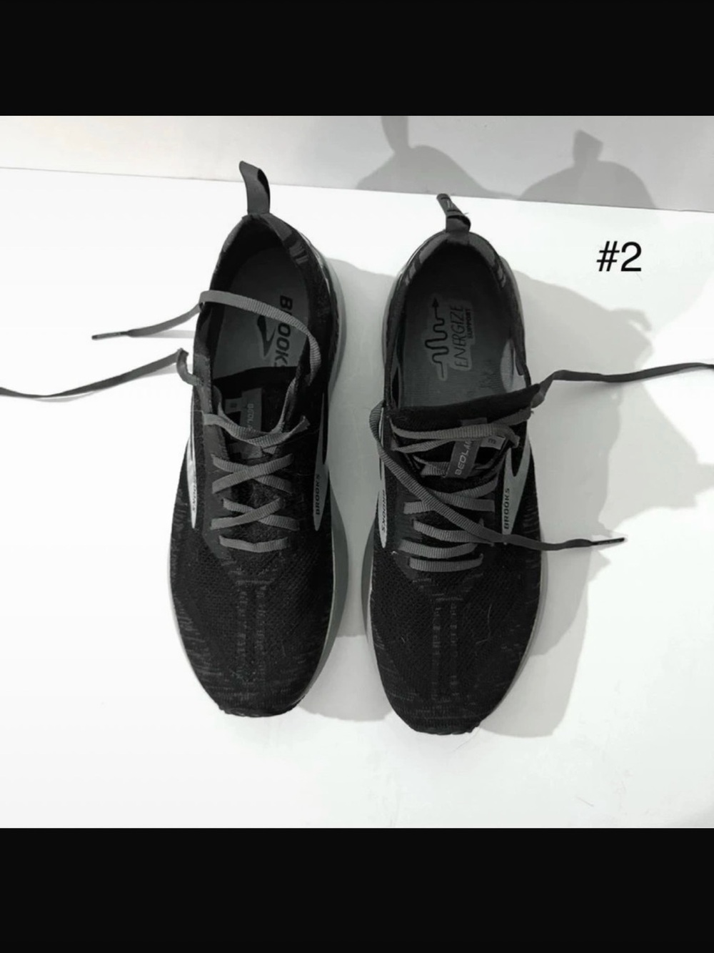 Brooks Bedlam 3 Black Knit Body Sneakers with grey acccents *EXC